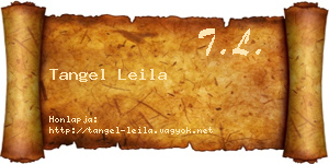 Tangel Leila névjegykártya